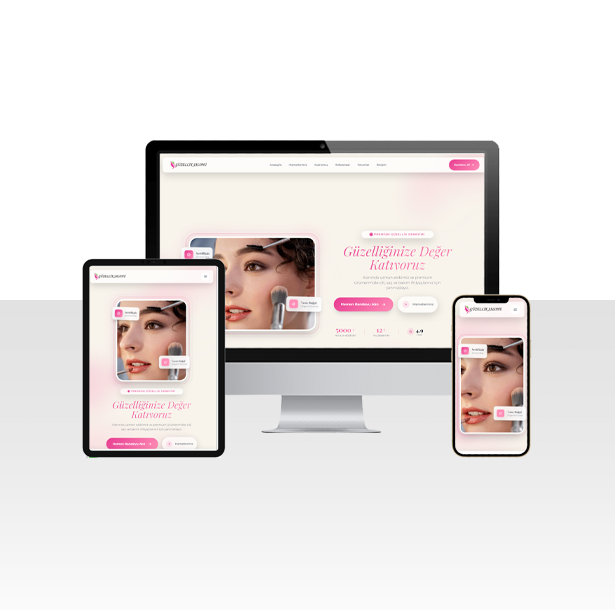 Randevu Sistemli Güzellik Salonu Hazır Web Sitesi Paketi