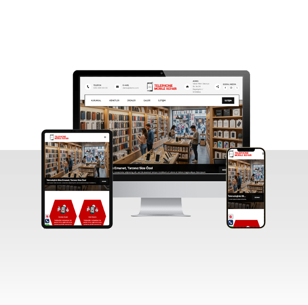 Telefoncu Dükkanı ve Tamir Hizmetleri Hazır Web Sitesi Paketi - Yozgat